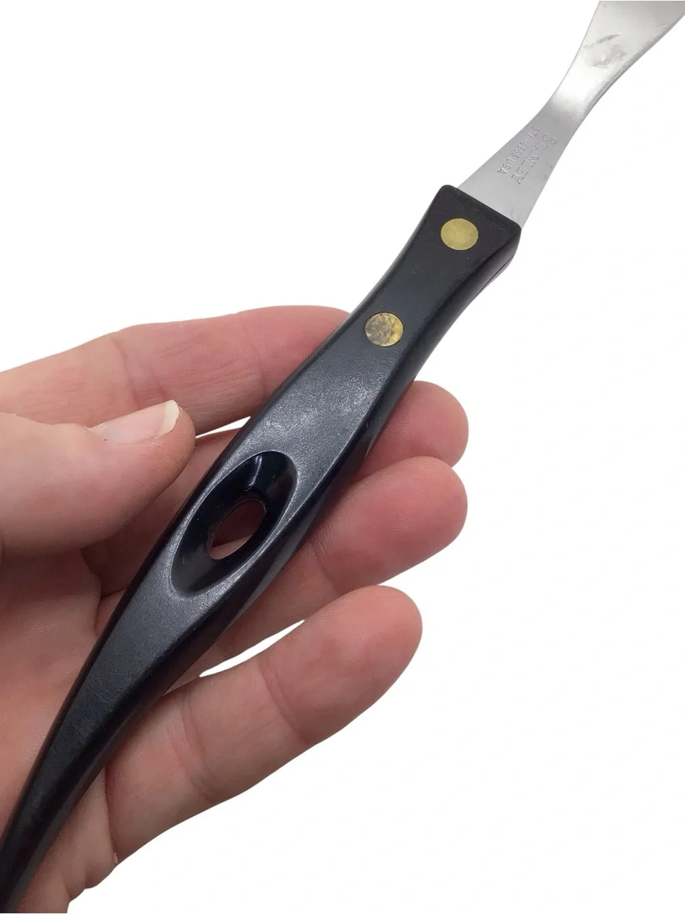 Vintage Stanley Meat Carving Fork Stainless Steel Black Handle USA Utensil